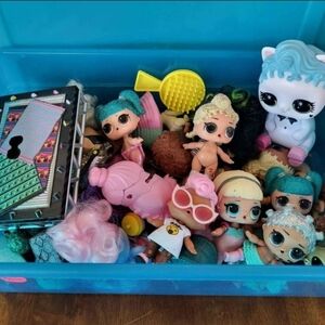 Lot of LOL assorted Dolls and accessories